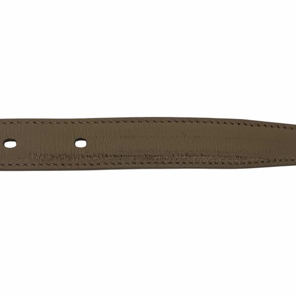 Saint Laurent Cassandre Logo Belt Square Buckle Leather Beige Size 90/36 main image 13